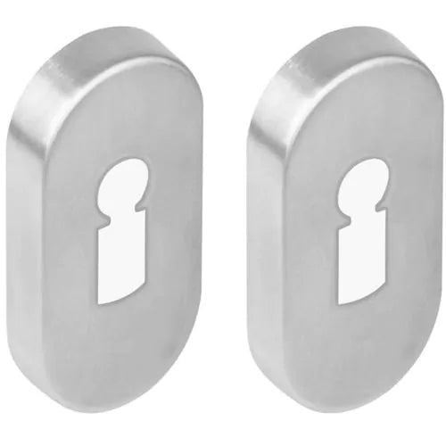 Intersteel RVS ovaal sleutelrozet 50×75 mm geborsteld voor klassieke paneeldeur in art-deco stijl