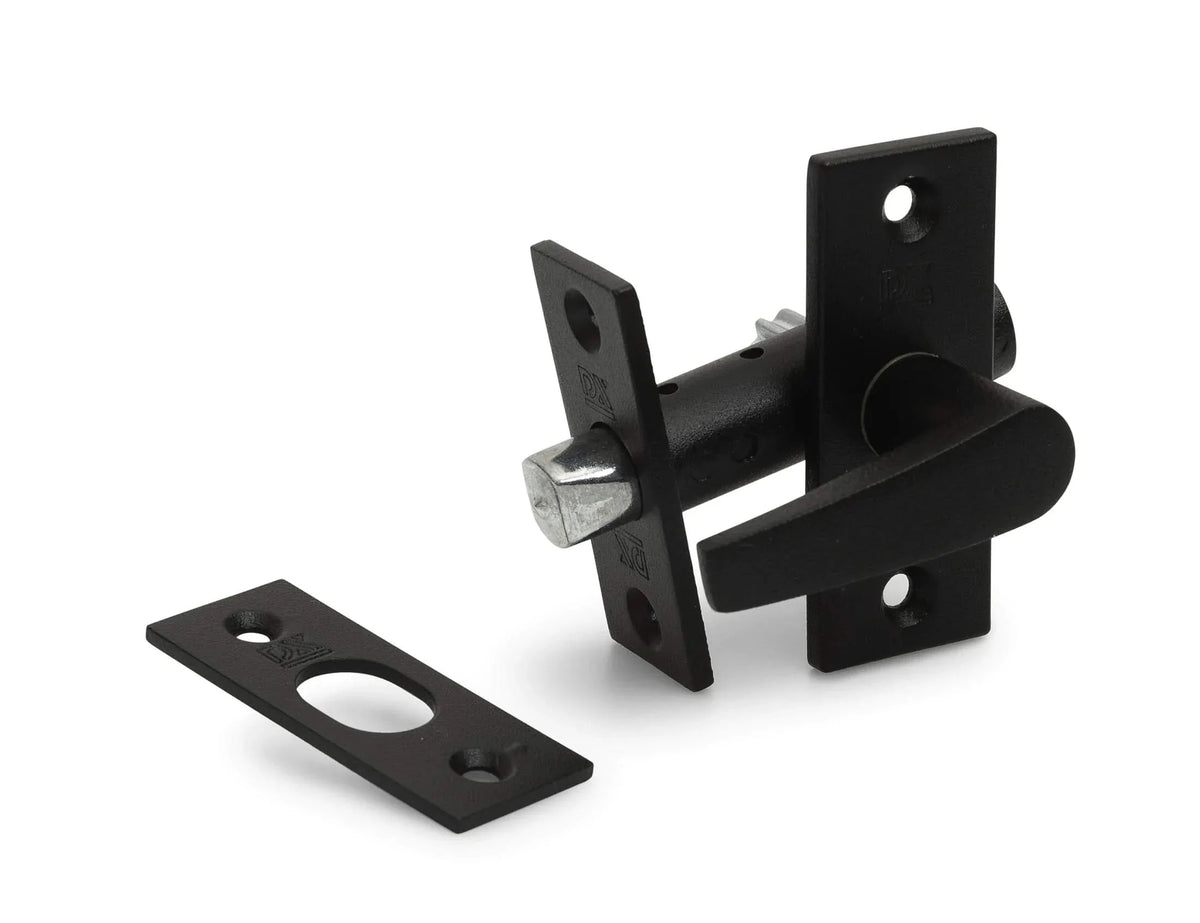 Dulimex Insteekgrendel sluitplaat 45-70mm Zwart en Zilvergrijs, sluitpot, stersleutel sluitpot 45-55mm en WC garnituur 70mm plus Dullimex IBFM Grondgrendel 300 en 500mm verzinkt en RVS — grendels voor stolpdeur en bijdeur.