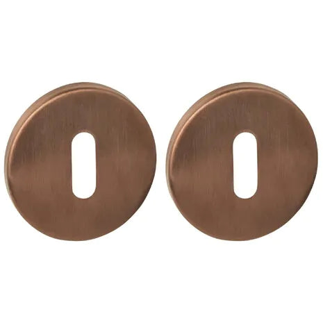 Brons rond sleutelrozet Intersteel Q voor klavierdeur