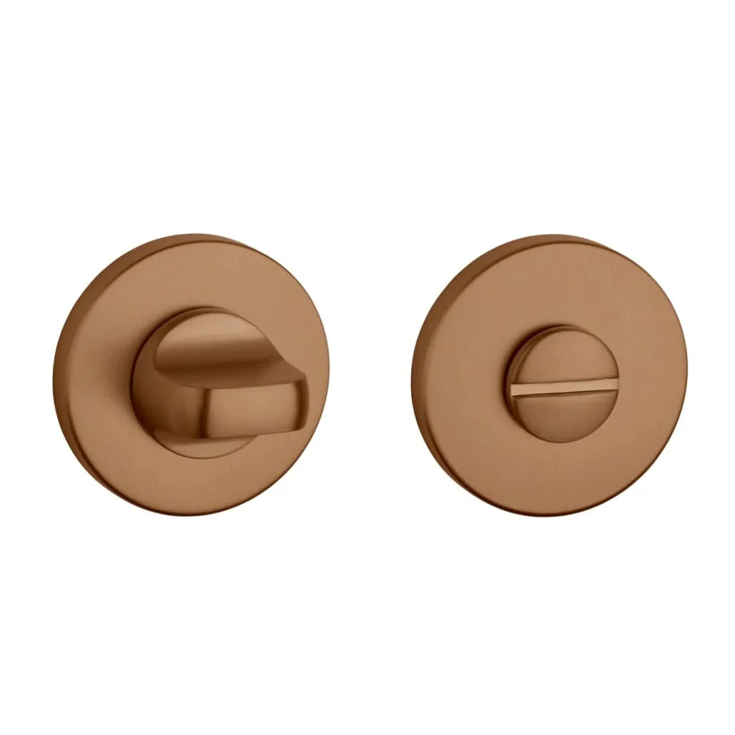 STERK OVAL 1710/1711/1712, Aprile Premium en Prestige rond/vierkant rozetten koper-PVD — alle rozet-typen voor binnendeur in warm koper: sleutelplaatje, cilinderrozet, WC-garnituur en blindplaatje voor klassieke en moderne deur.