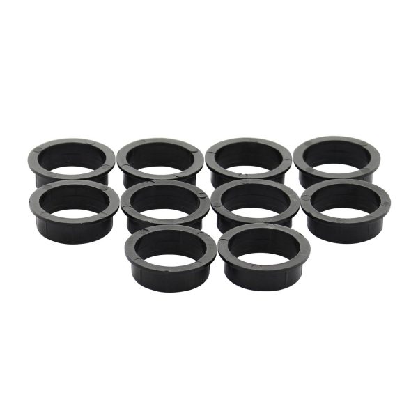 Onderhoud — Intersteel en Dulimex DX-Ami nylon ringen voor slijtage-preventie tussen kruk en schild, plus algemene onderhoudsrichtlijnen voor deurbeslag in alle finishes