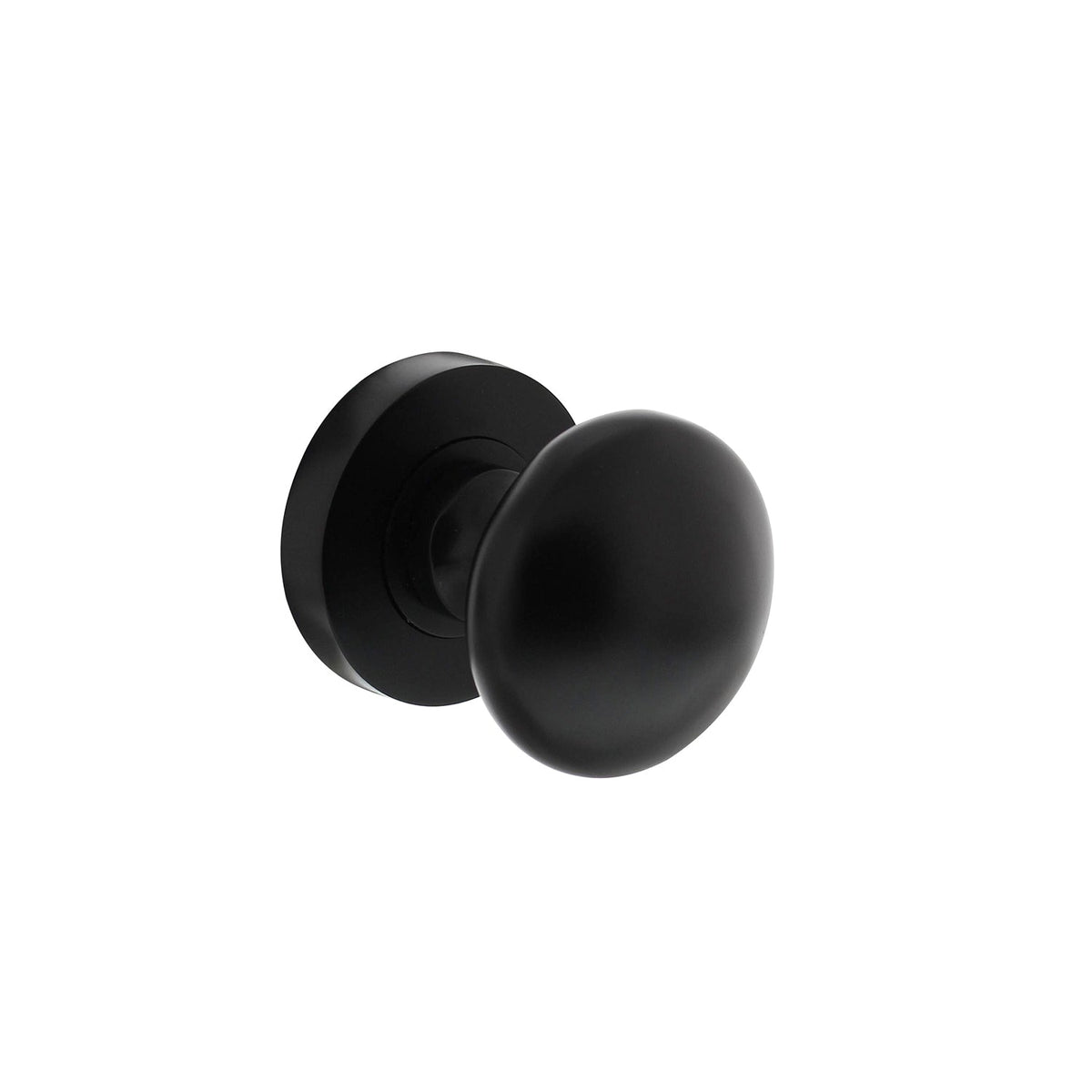 Intersteel Knop op rozet Ø52x10mm zwart en andere ronde knop-uitvoeringen, Aprile deurknop Mora/Querca/Tuja in mat zwart plus voordeurknop vast vierkant mat zwart en STILE deurklinken mat zwart — deurknop zwart voor moderne minimalistische villa.