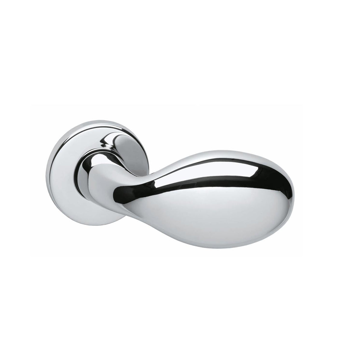 Intersteel Knopkruk Druppel op rozet chroom