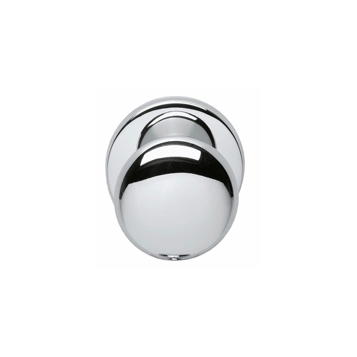 Intersteel Voordeurknop Paddenstoel 57mm chroom en alternatieve chroom-voordeurknoppen — 6 modellen vaste niet-draaiende deurknop voor villa-voordeur in chroom-finish met klassiek-blink statement voor klassieke landhuis of jaren-30 villa.