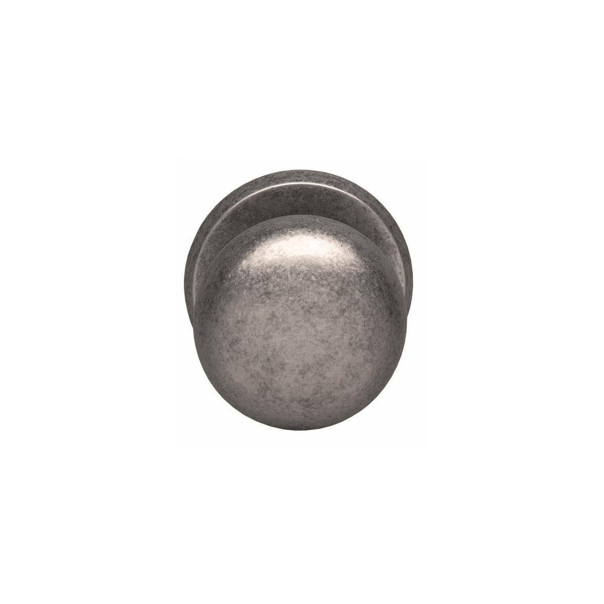 Intersteel knop op rozet in oud grijs gepatineerd — vaste binnendeurknop met klassieke uitstraling voor monumentale binnendeuren en authentieke renovatie