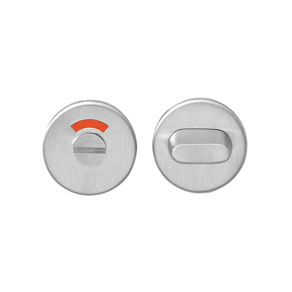 Intersteel WC-sluiting 8mm rond plat verdekt RVS geborsteld voor klassieke badkamerdeur
