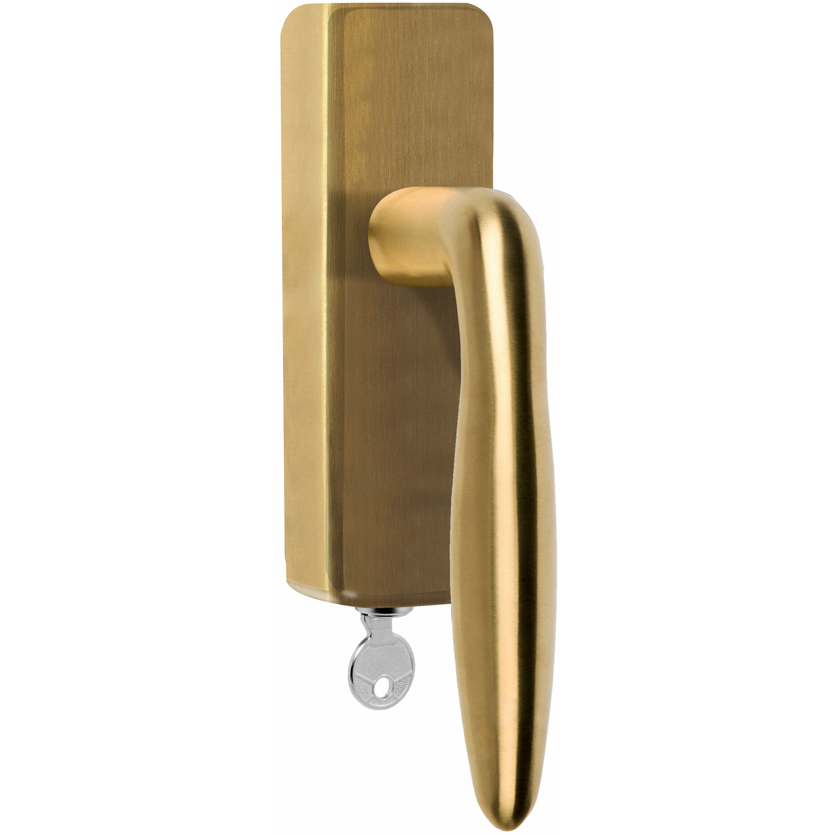 Formani LB7/LB3/LB2-DKLOCK-O draaikiepgarnituur afsluitbaar PVD mat goud, EV102/EV101/EV100 met of zonder logo, DR103/DR102/DR101/DR100, GL101/GL100, PBT20/PBL20/PBT15/PBL15 — goud raamkruk afsluitbaar.