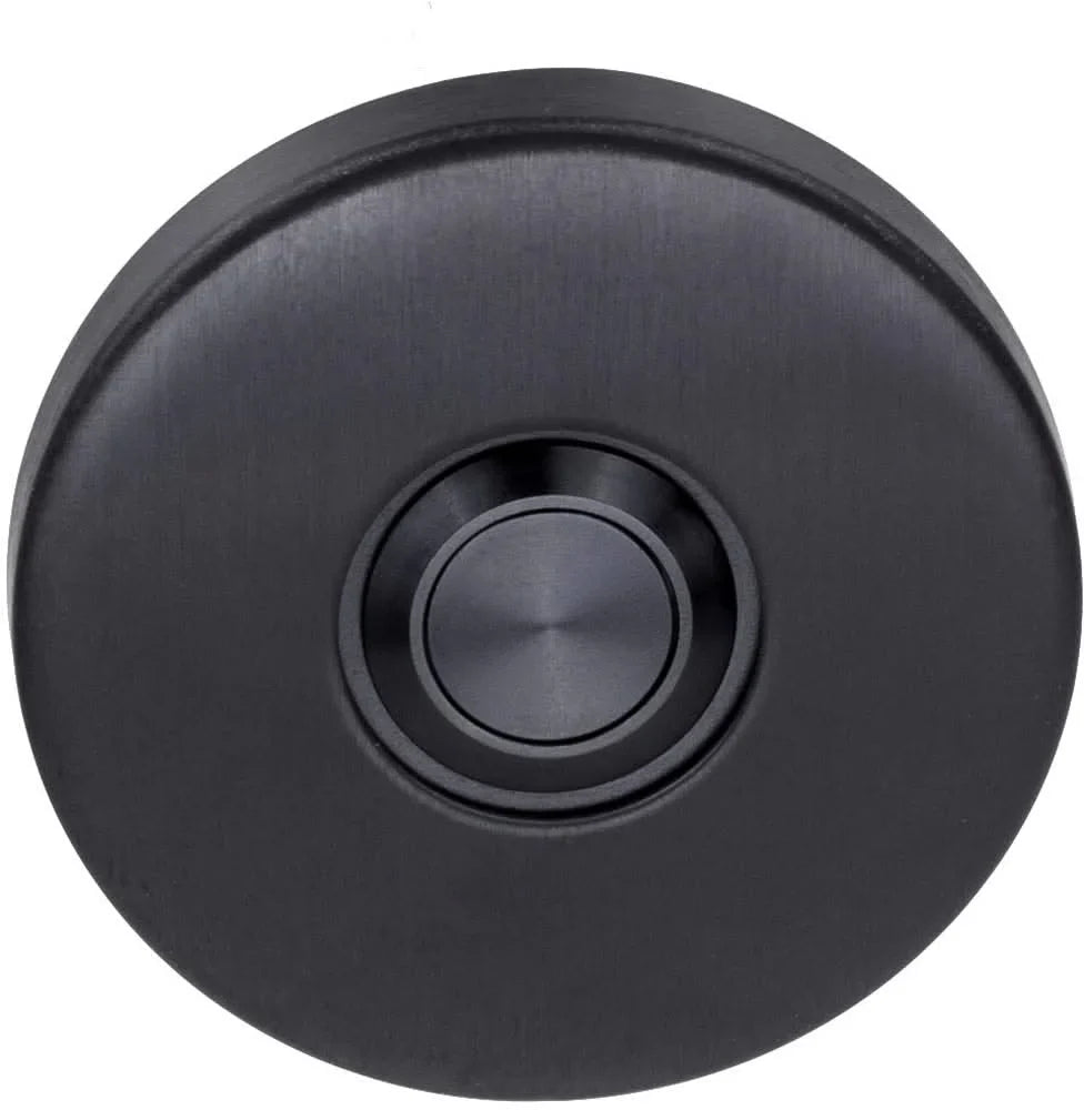 Formani BASICS LB50 Deurbel Rond en LB51 Deurbel Ovaal PVD gunmetal — gun metal beldrukker voor moderne villa-voordeur in donker-metalen PVD-coating met design-statement uitstraling.