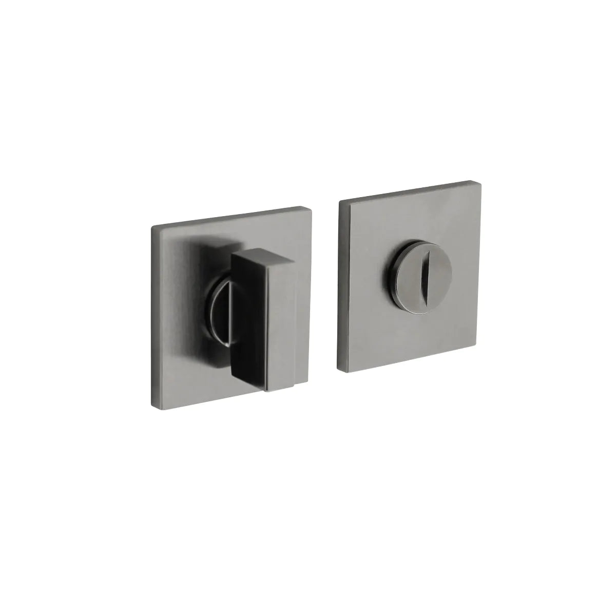 Olivari vierkante WC-sluiting 52x52mm RVS mat titaan PVD voor moderne badkamer