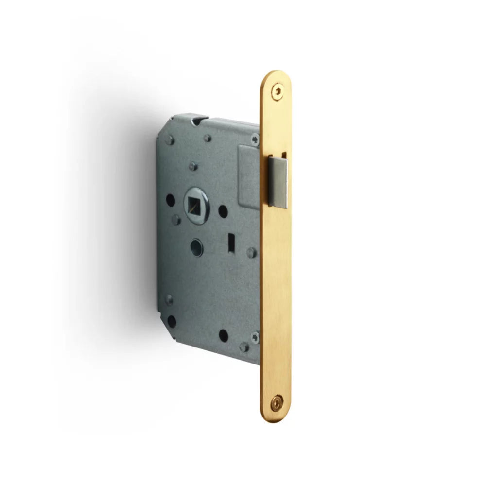 Formani BASICS LBLA-SFC PVD Goud, FMB Woningbouw PVD Goud en Artitec Mi Satori 1200 Serie loopslot — insteekslot zonder vergrendeling voor doorloop-binnendeur in messing antiek/ongelakt/gelakt en PVD Goud voor klassieke villa en monumentaal herenhuis.