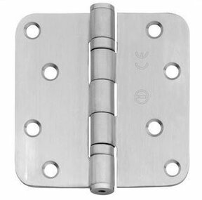 Intersteel RVS kogellagerscharnier 89×89 mm AISI 304 geborsteld voor zware binnendeur in vochtige ruimte