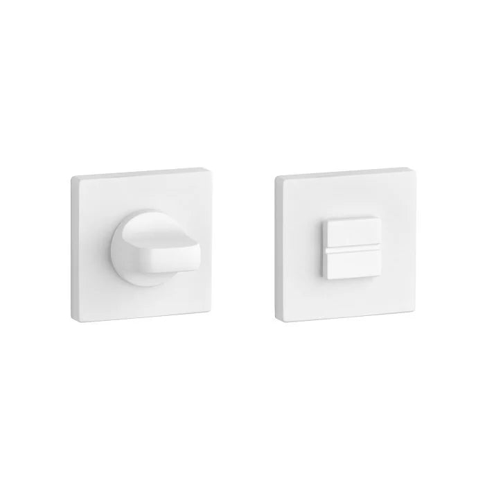 Aprile witte vierkante WC-sluiting 52x52mm RAL 9010 voor moderne badkamerdeur