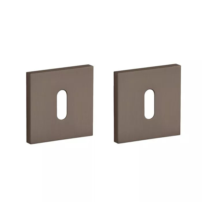 Aprile vierkante sleutelrozetten 53x53x7 mm in bruin brons