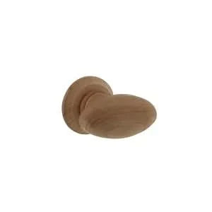 Intersteel Knopkruk met Freesrand en Glad in Beukenhout en Beukenhout Zwart, Knopkruk Glad Ovaal en Knop 40mm Beukenhout — houten deurknoppen voor scandinavisch en cottage interieur in natuurlijk beuken-hout.