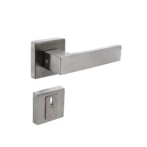 Intersteel RVS geborsteld set achterdeurbeslag compleet met knop, kruk, rozetten en SKG-bevestiging
