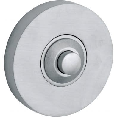 Chroom beldrukker, glanzende deurbel drukknop