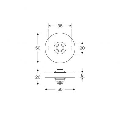 Artitec Mi Satori Beldrukker Vivo antiek chroom mat detail