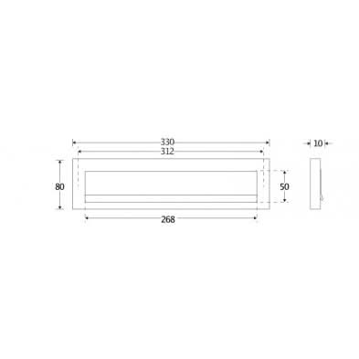Artitec briefplaat Mi Satori rechthoekig antiek chroom mat – detailafbeelding 2