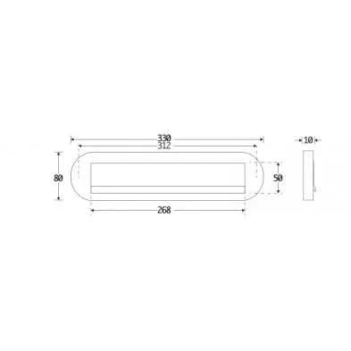 Artitec briefplaat Mi Satori ovaal antiek chroom mat – detailafbeelding 2