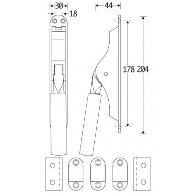 Artitec Mi Satori pompespagnolet set Frankfurt Ebben mat nikkel ongelakt &ndash; productfoto