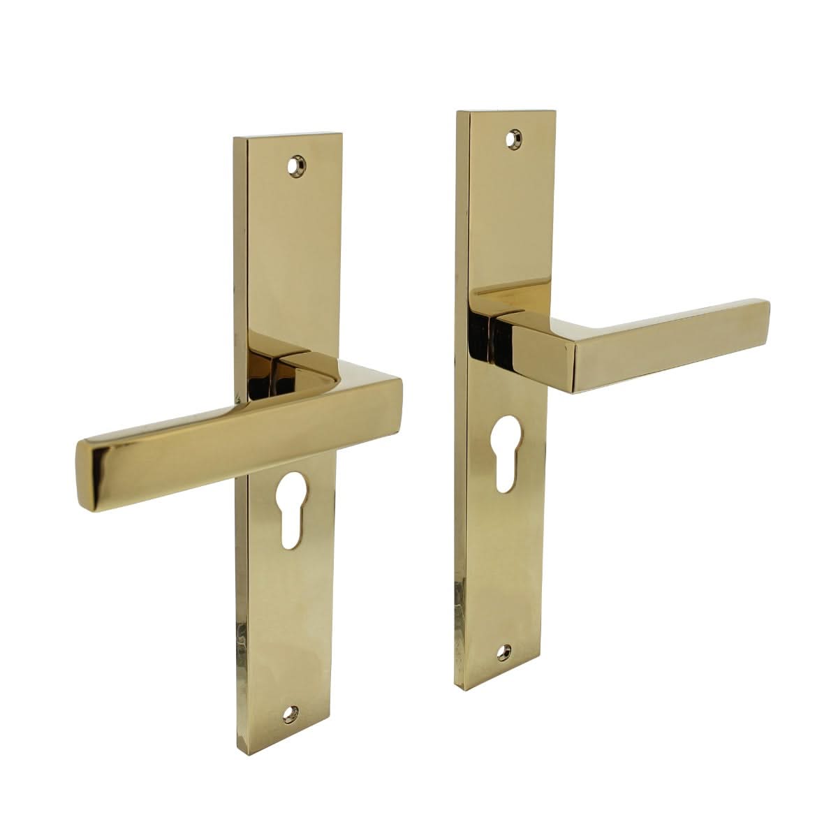 Intersteel deurkruk Hera op schild 245 x 45 mm PC55 messing titaan PVD – vooraanzicht