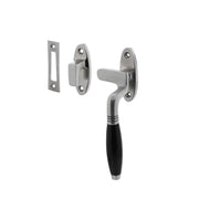 Intersteel raamsluiting Ton rechts chroom mat ebbenhout vooraanzicht