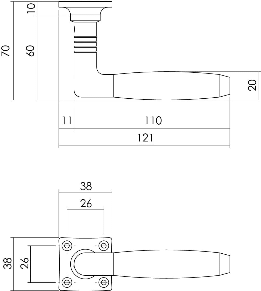 Intersteel deurbeslagset loopslot rvs/nikkel met deurkruk Ton Basic – detailfoto