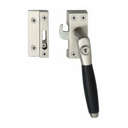 Intersteel raamsluiting Ton 400 rechts nikkel mat/ebbenhout – vooraanzicht