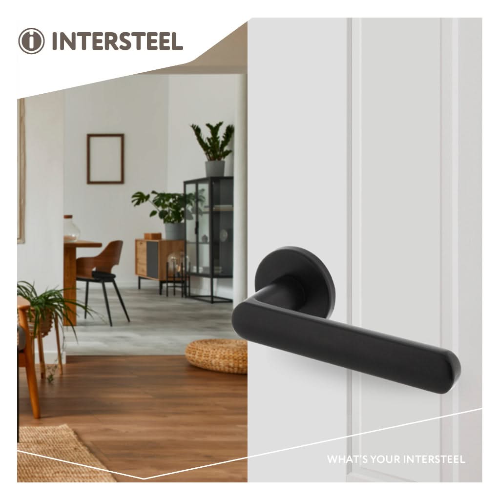 Intersteel deurkruk Sora op rozet Mat zwart – detailfoto
