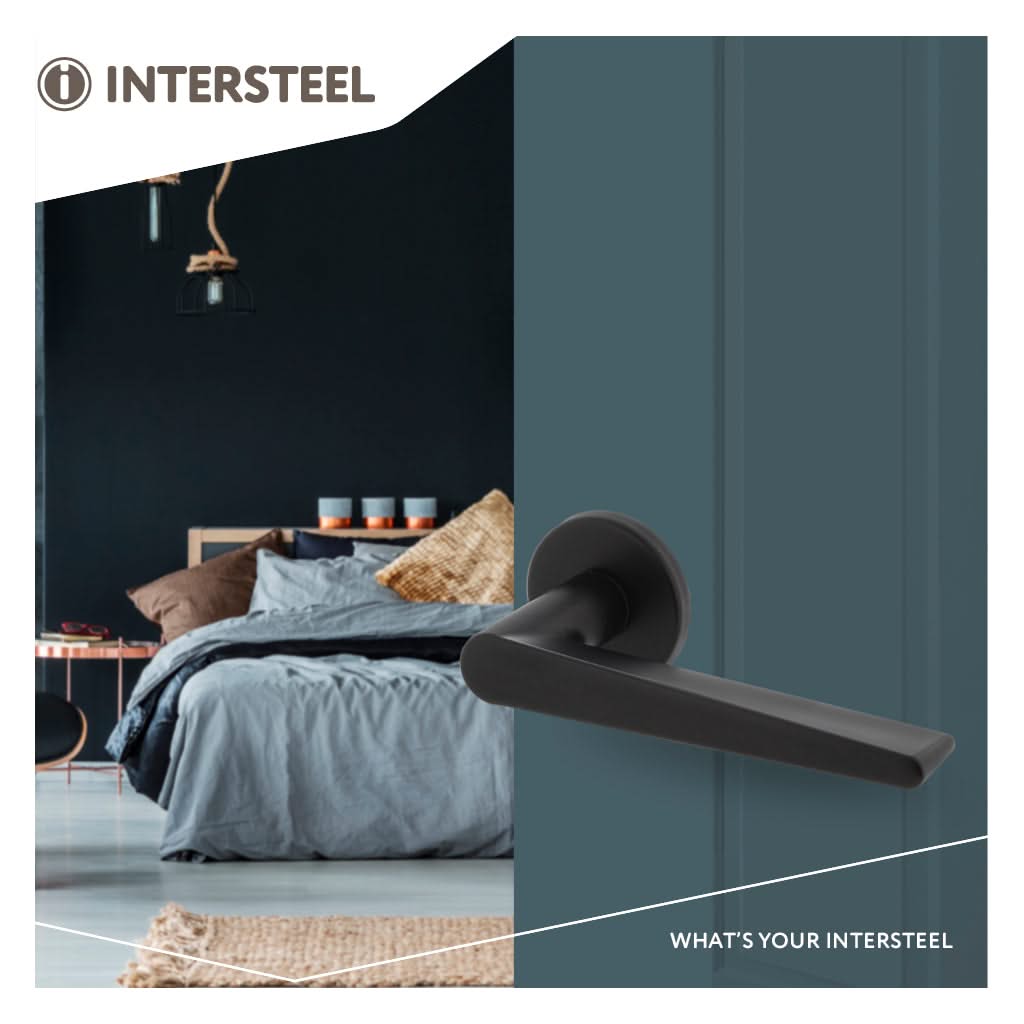 Intersteel deurkruk Tiga op rozet Mat zwart – detailfoto
