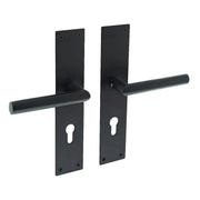 Intersteel deurkruk Jura op schild PC72 mat zwart vooraanzicht