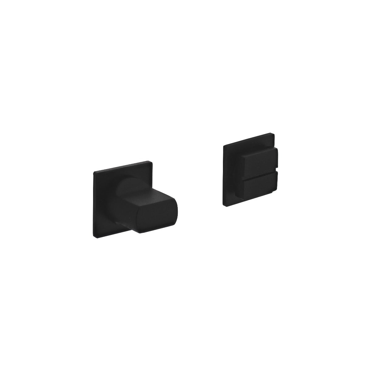 Intersteel wc-rozet met toiletsluiting 30x30mm mat zwart - vooraanzicht