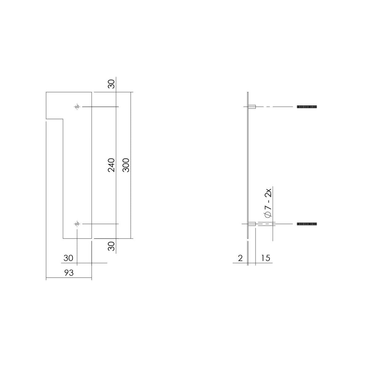 Intersteel huisnummer 1 XL mat zwart - detail