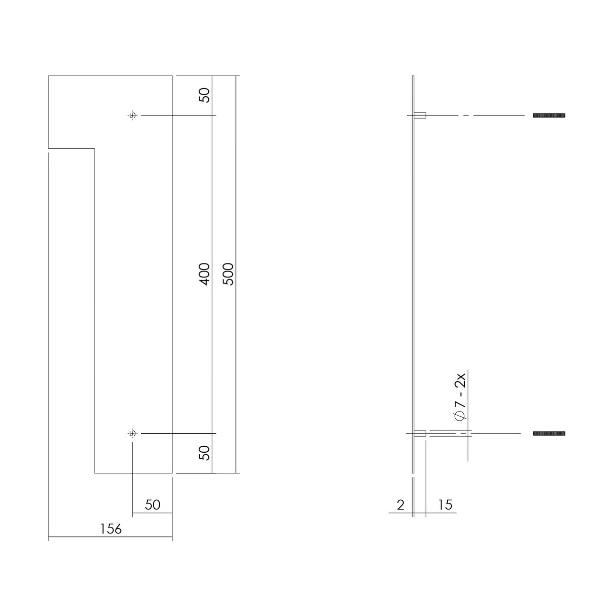 Intersteel huisnummer 1 XXL mat zwart - detail