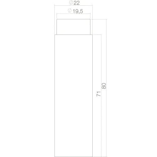 D4E deurstop wandmontage buismodel 80 mm zwart detail