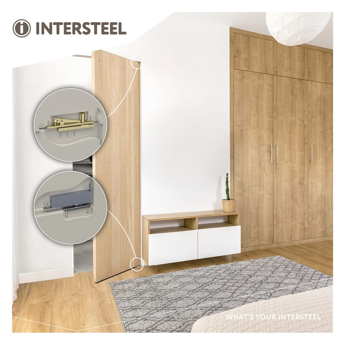 Intersteel taatsdeurscharnier 158 x 47 x 33 mm zwart – maattekening