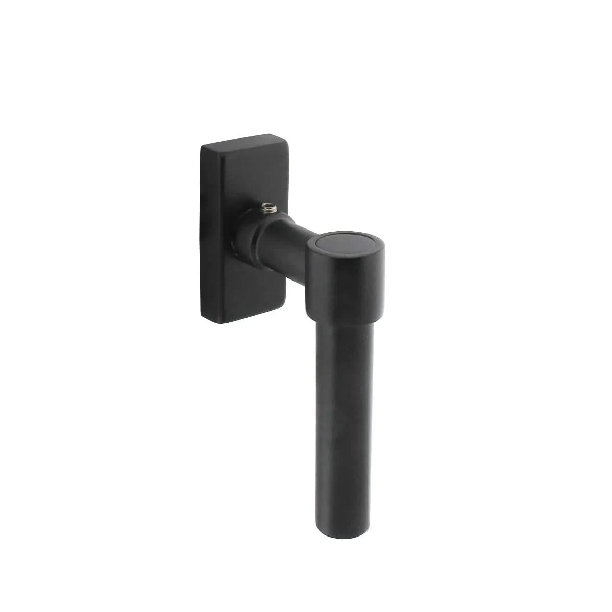 Intersteel raamkruk L-vorm mat zwart vooraanzicht