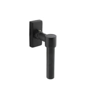 Intersteel raamkruk L-vorm mat zwart vooraanzicht