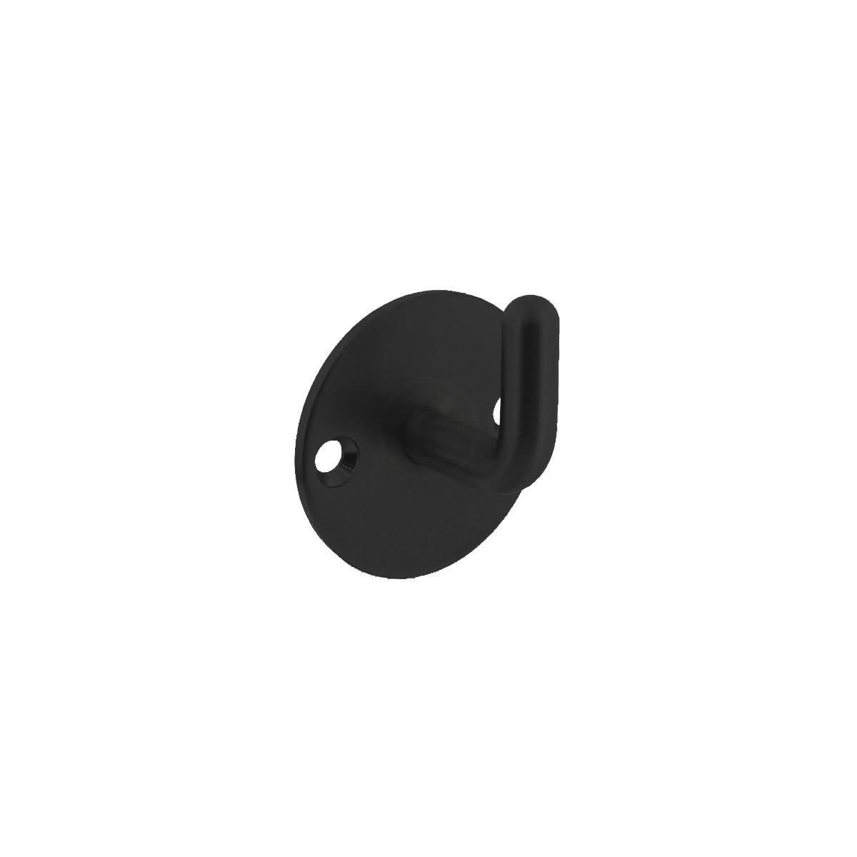 Intersteel jashaak met achterplaat Ø45 mm zwart vooraanzicht