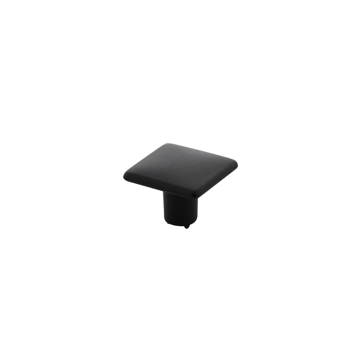 Intersteel meubelknop vierkant 26x26 mm mat zwart vooraanzicht