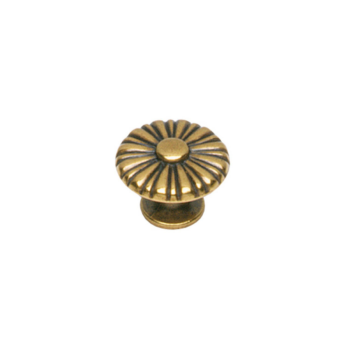 Intersteel Meubelknop Rond Zon 25mm Messing Gebruineerd – vooraanzicht