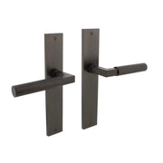 Intersteel deurkruk Bau-Stil op schild 245 x 45 mm blind antracietgrijs – vooraanzicht