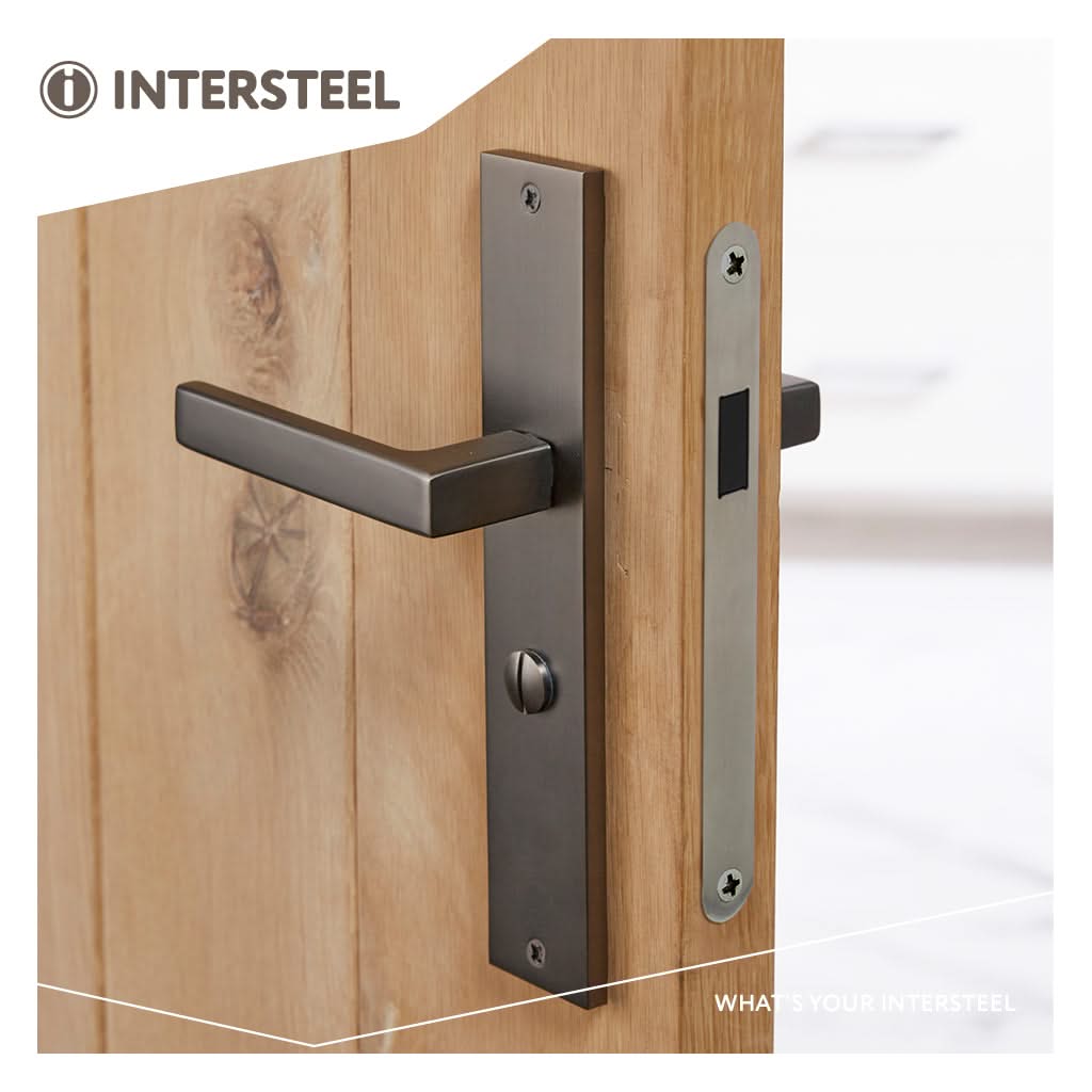 Intersteel deurkruk Hera op schild Antracietgrijs detail