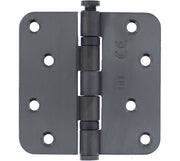 Intersteel kogellagerscharnier 89x89 mm met ronde hoek in PVD antraciet - vooraanzicht