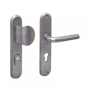 Intersteel veiligheidsbeslag SKG3 PC72 ovaal greep/kruk RVS getrommeld, vooraanzicht