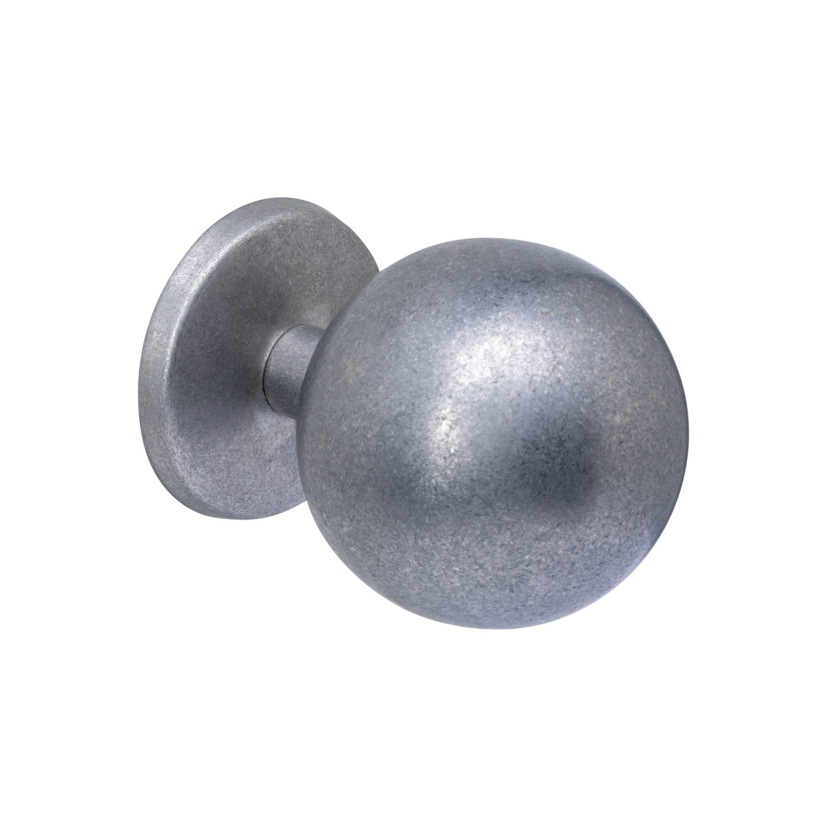 Intersteel voordeurknop bol 75 mm RVS getrommeld vooraanzicht