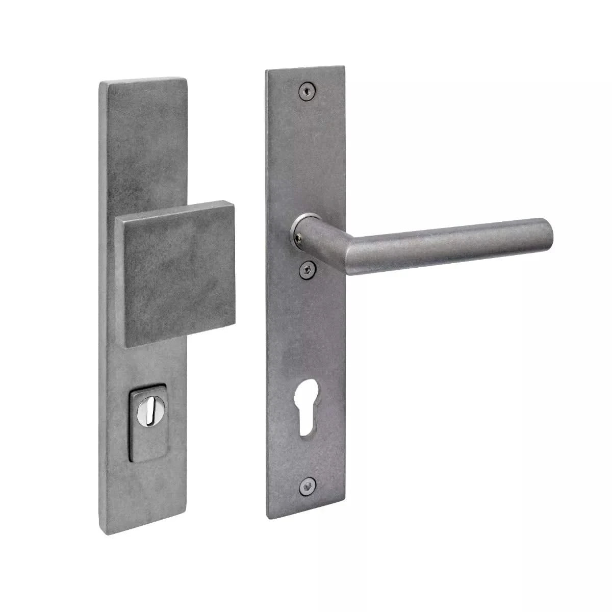 Intersteel SKG3 veiligheidsbeslag greep/kruk Jura PC92 in RVS getrommeld, vooraanzicht