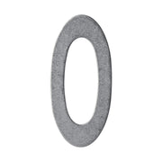 Intersteel huisnummer 0 150 mm RVS getrommeld vooraanzicht