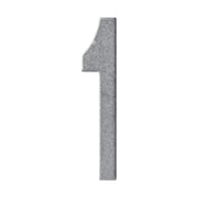 Intersteel huisnummer 1 150mm RVS getrommeld – vooraanzicht