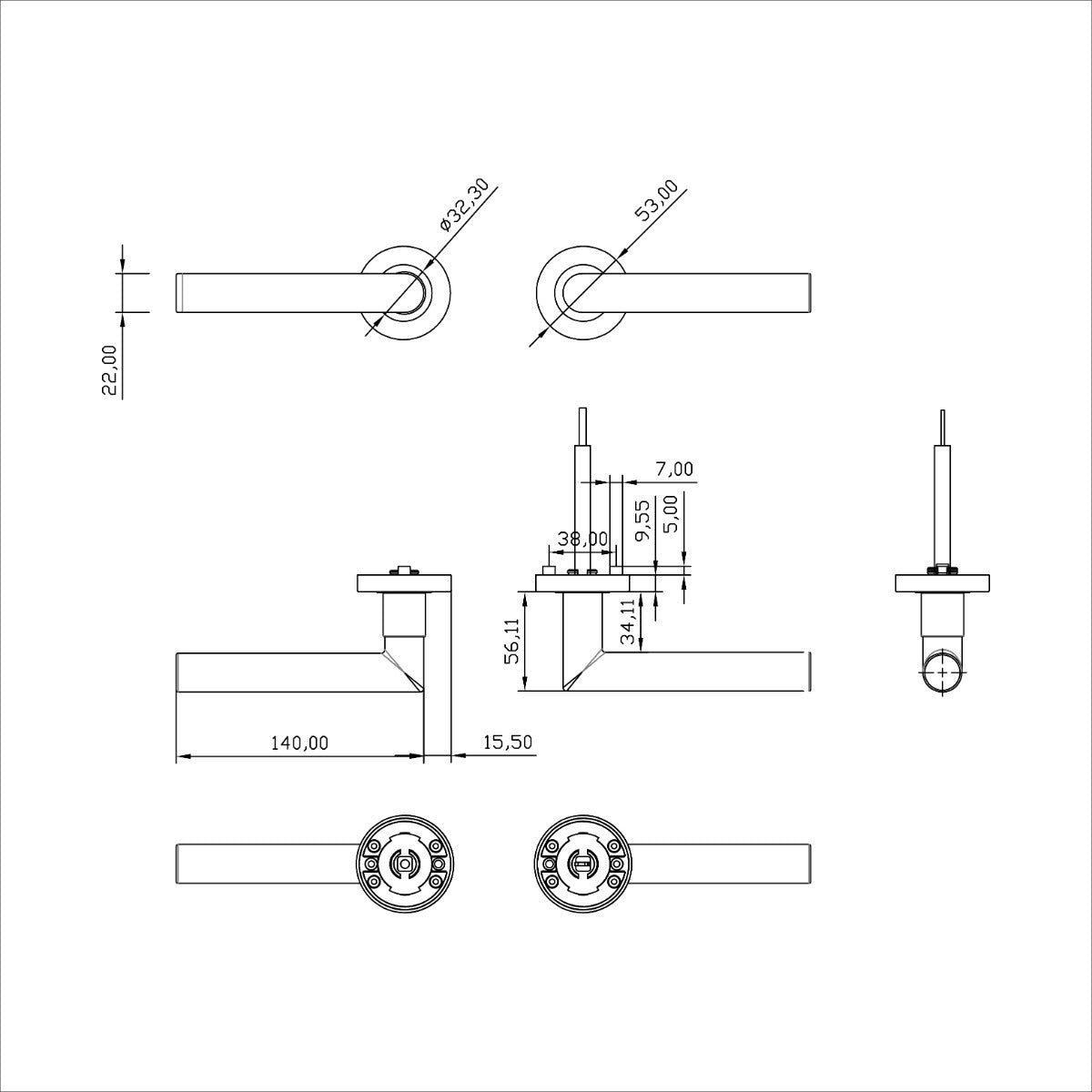Intersteel Türgriff Sicura, Detailaufnahme